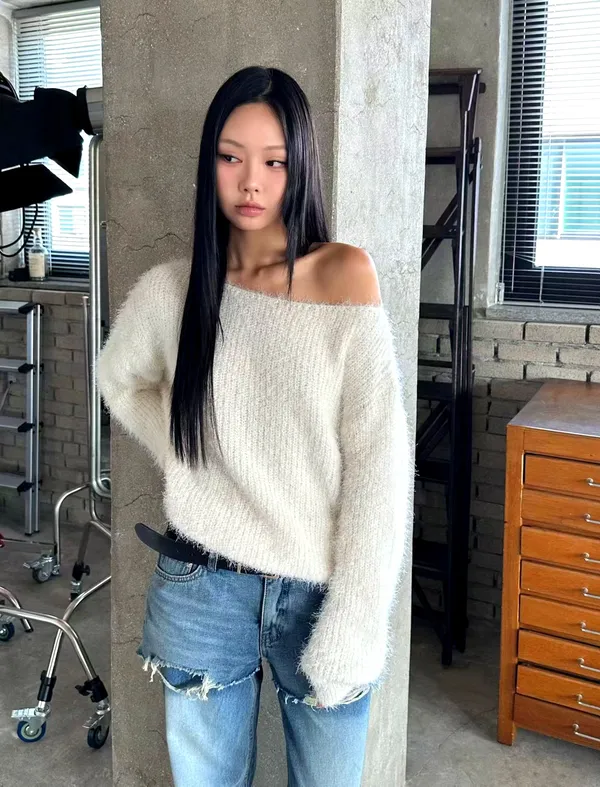 Gentle Lady Style Plush Loose Top