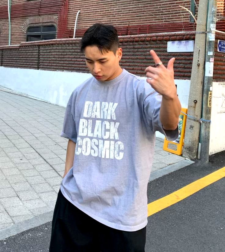 개성 있는 인쇄 회색 남성 반팔 티셔츠