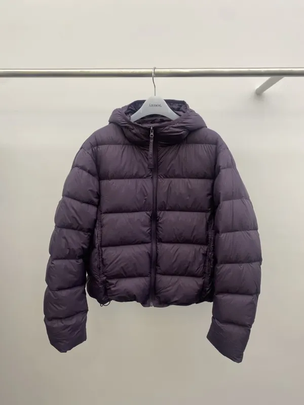 Stylish Short Purple Down Jacket - Warm and Versatile