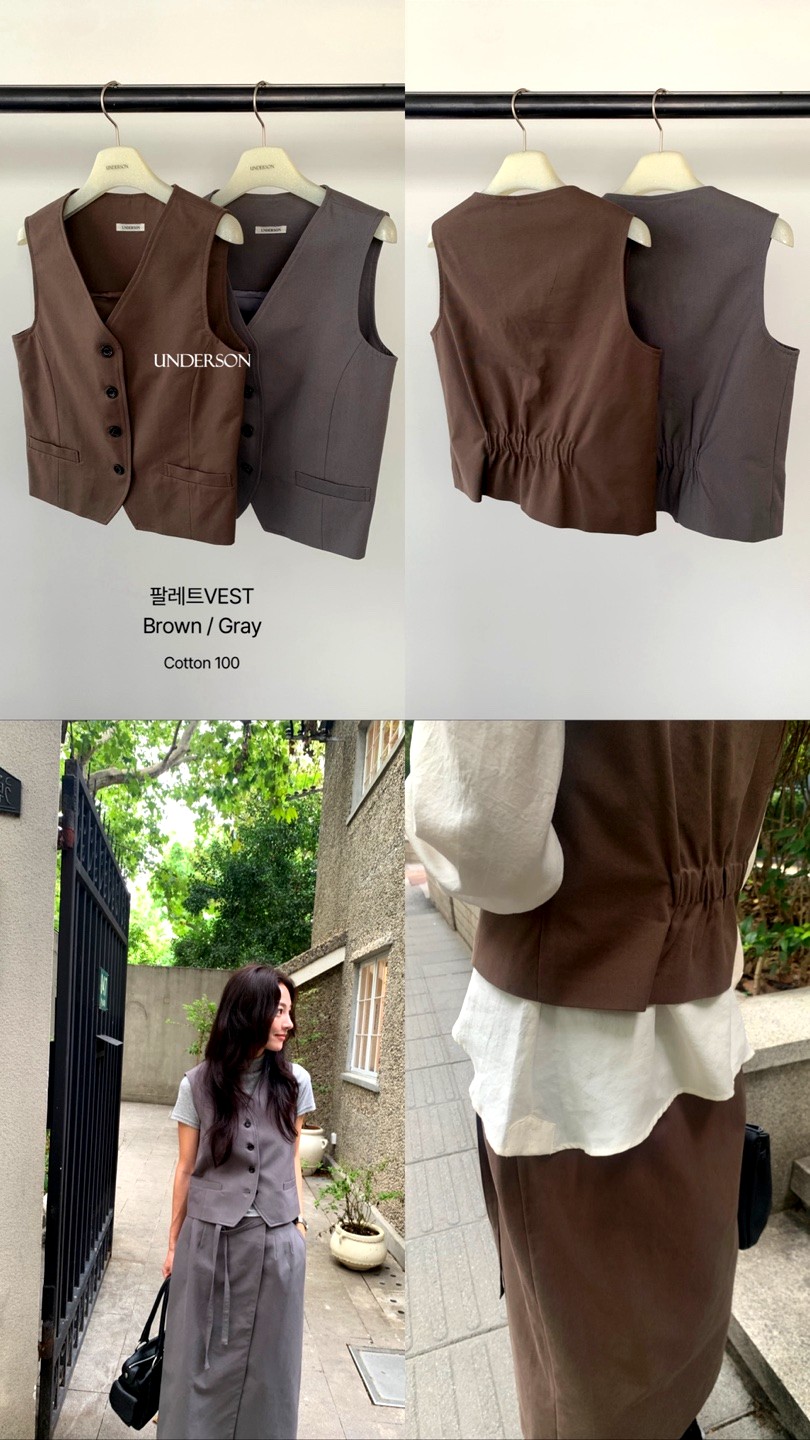 스타일리시한 면 여성용 조끼, 우아한 슬림핏 디자인