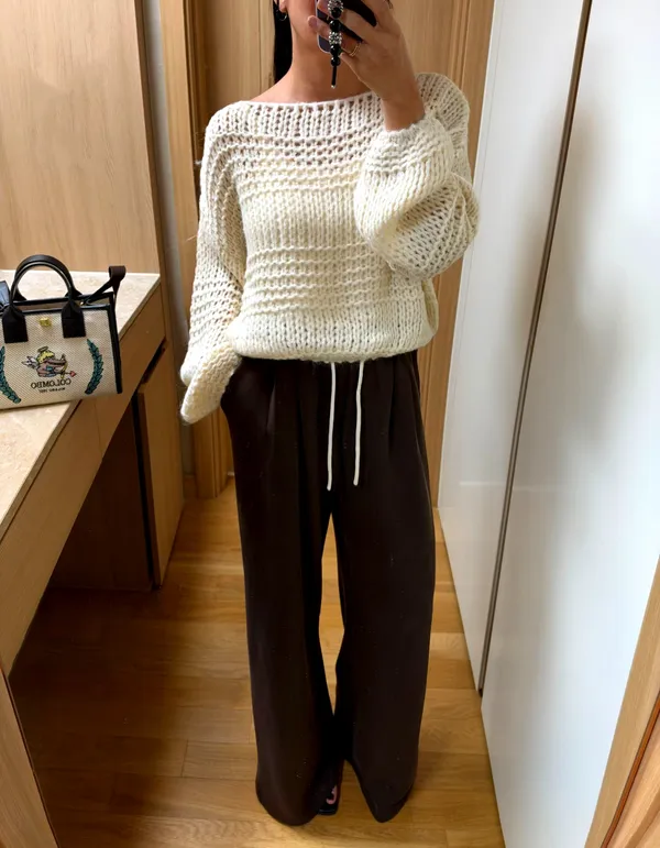Fashionable Loose Knit Sweater, Comfortable and Versatile