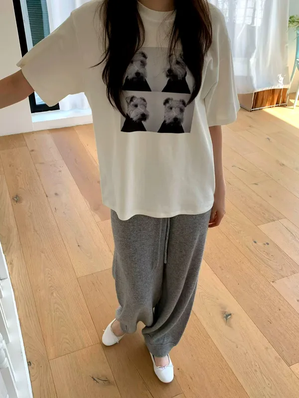 Minimalist Style Printed T-Shirt, Comfortable and Versatile
