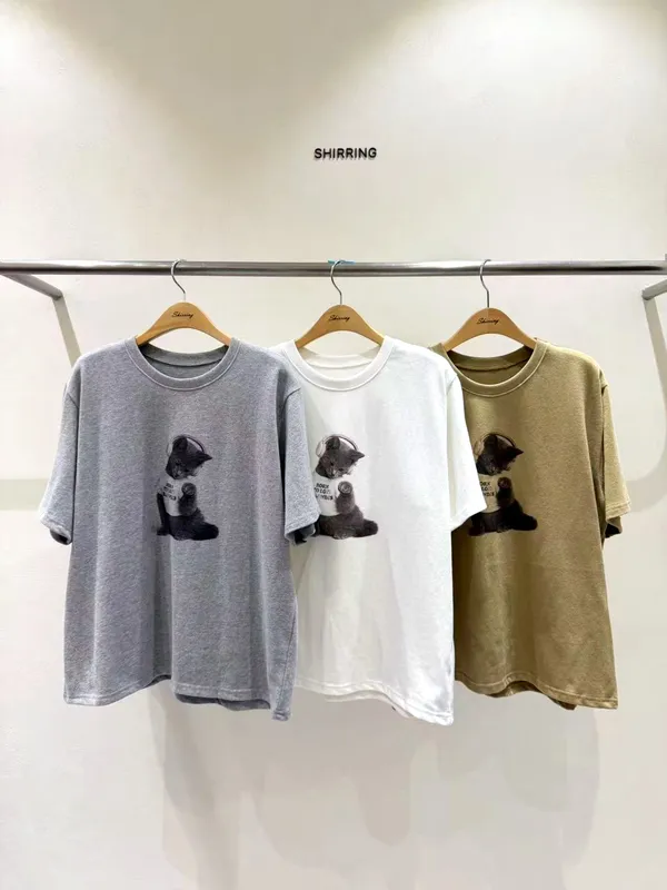 Cute Animal Pattern Women's T-Shirt, Comfortable Casual Style