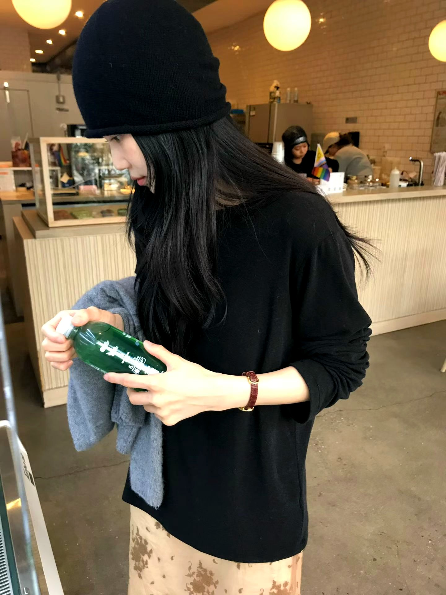 심플하고 편안한 여성용 긴팔 티셔츠, 패셔너블한 필수 아이템