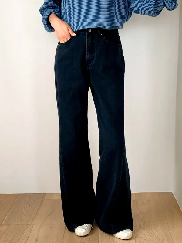 Stylish Loose High-Waisted Jeans, Comfortable and Versatile