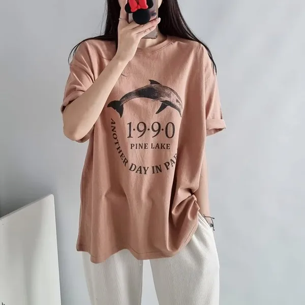 T-Shirt Lengan Pendek Cetakan Tasik 1990 - Gaya Santai dan Selesa