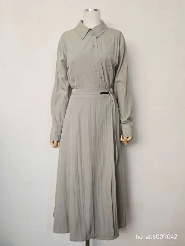 Elegant Long Sleeve Shirt Dress for Women