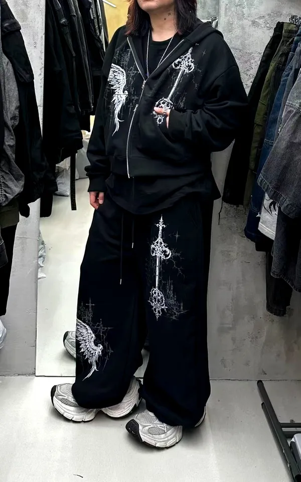 Personalized Embroidered Men's Casual Pants, Stylish Loose Fit