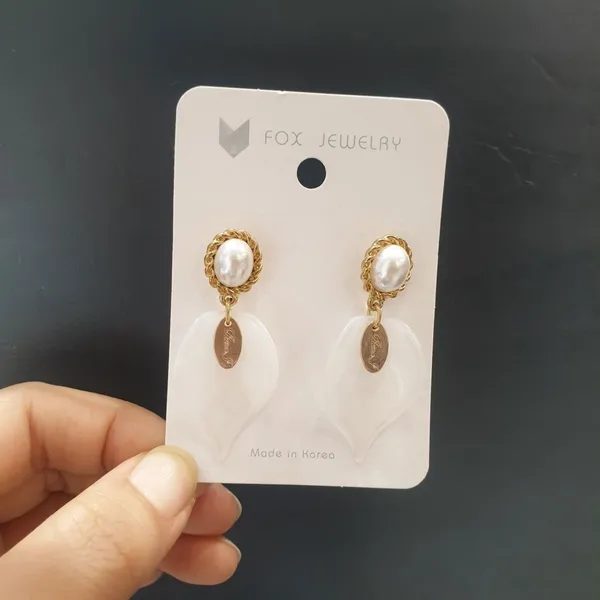 Elegant Pearl Leaf Earrings, Stylish Gold Accessories