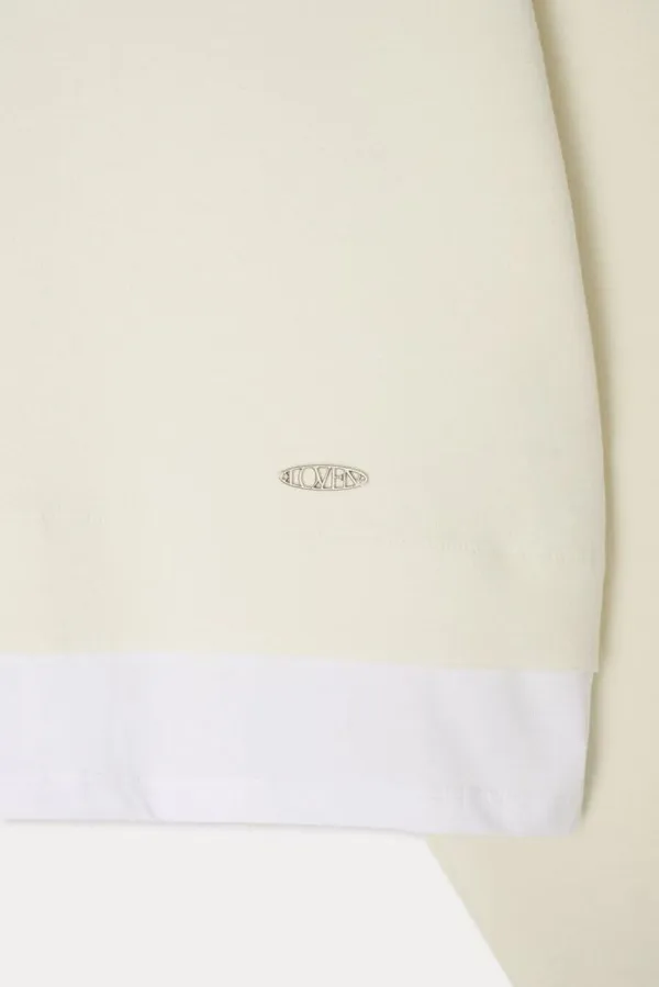 Minimalist Style Color Block T-Shirt, Comfortable and Versatile
