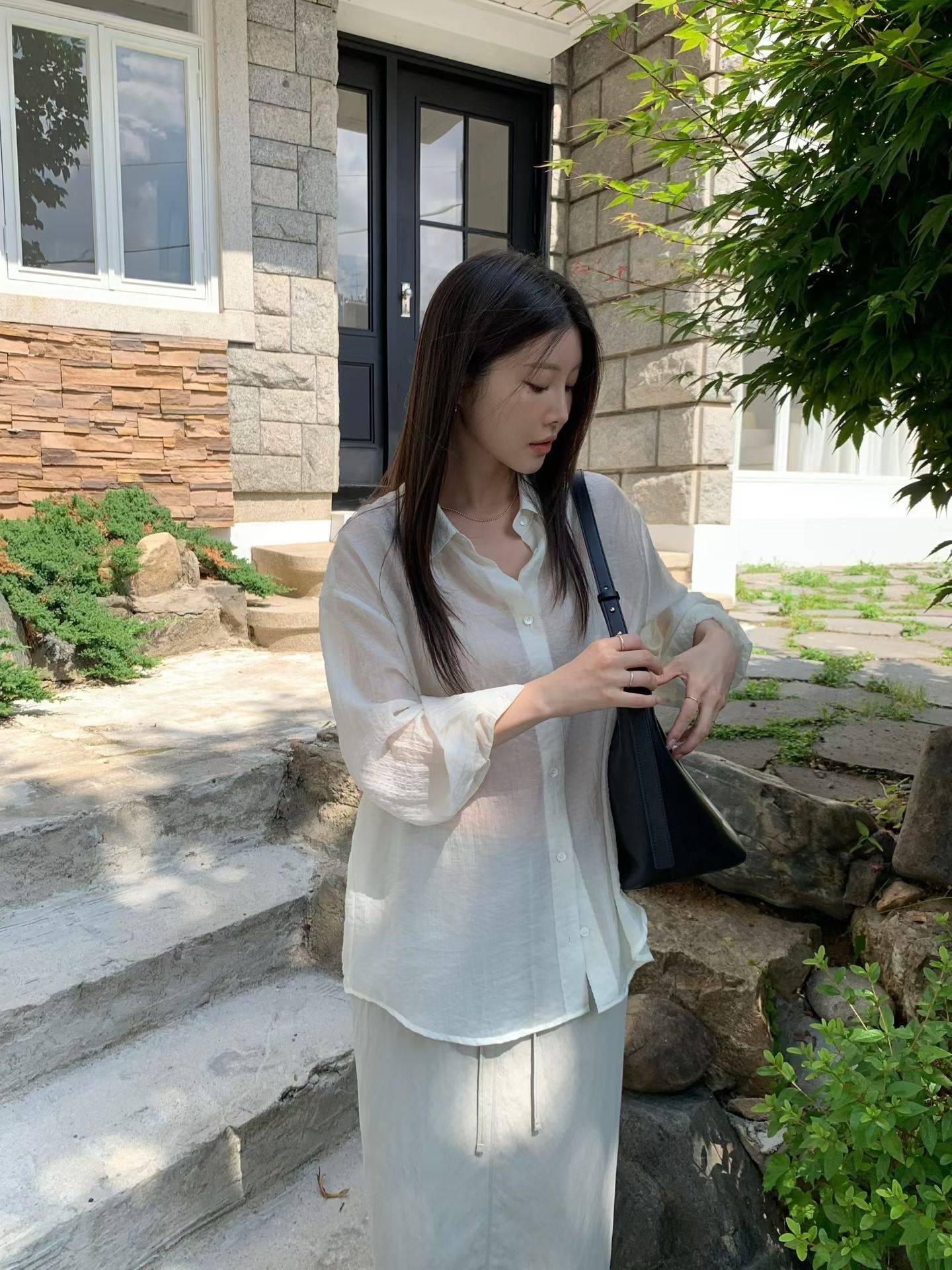 가벼운 통기성 여성 상의, 우아한 캐주얼 스타일打折