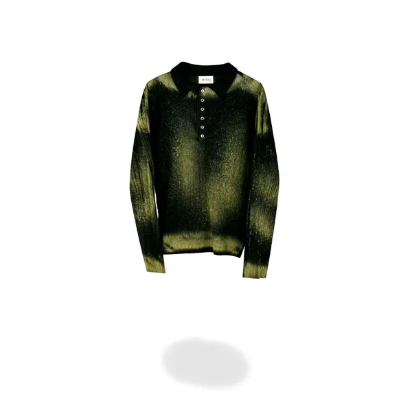 Stylish Men's Long Sleeve Top with Unique Gradient Design