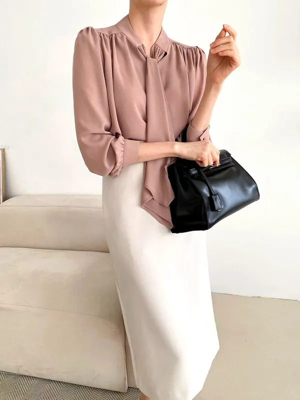 Elegant Women's Top with Lightweight Silk Design