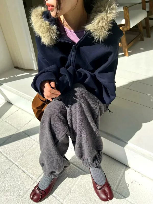 Stylish Warm Women's Jacket with Fur Collar Design, Casual Style