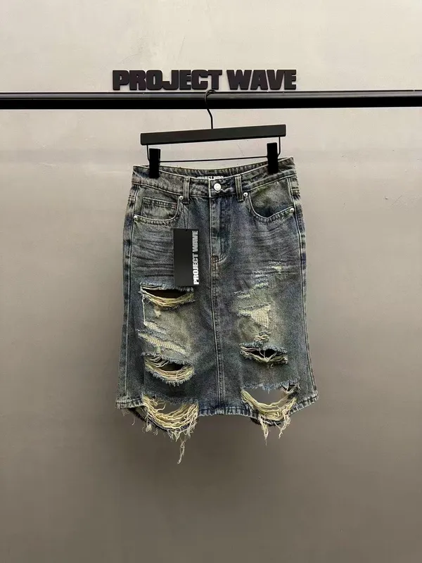 Trendy Ripped Denim Skirt to Showcase Your Unique Charm