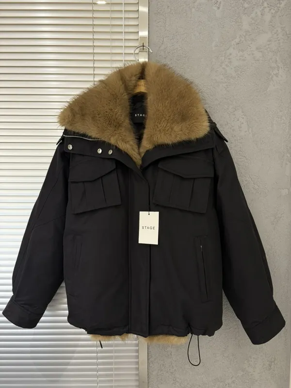 Fashionable Warm Fur Collar Coat, Essential Item