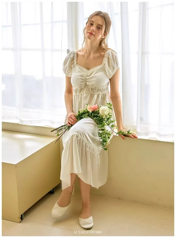 Elegant Lace Women's Dress, Fresh Summer Style