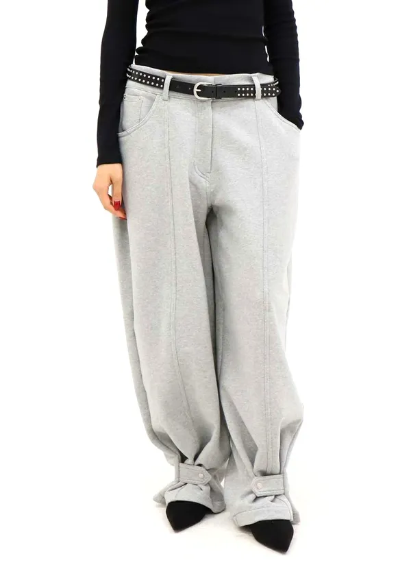 Stylish Casual Loose Pants - Comfortable and Versatile Gray Sports Pants