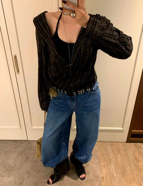 Trendy Plaid Women's Top, Effortlessly Matches Various Styles
