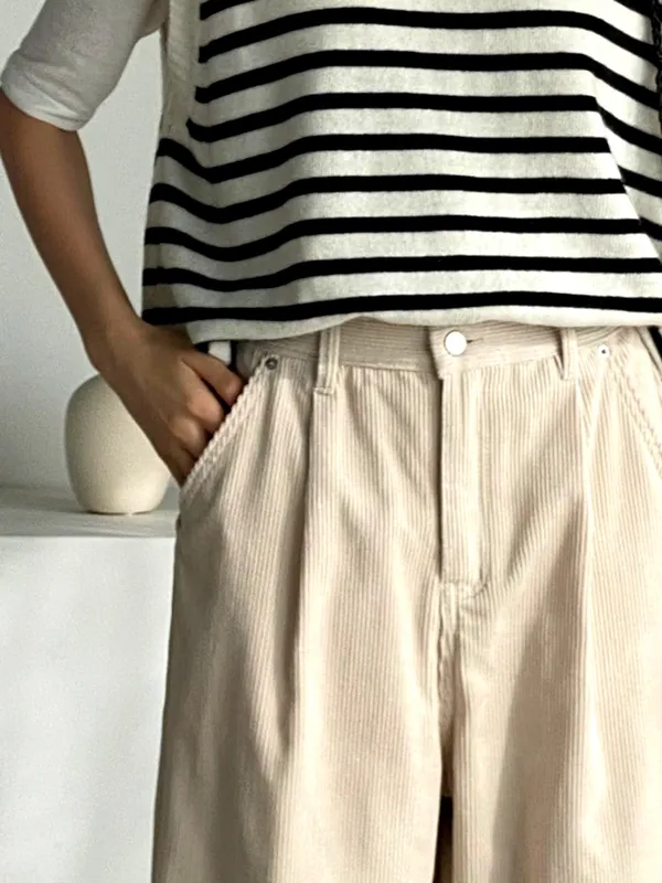 Loose Striped Women's Pants for a Comfortable Casual Look