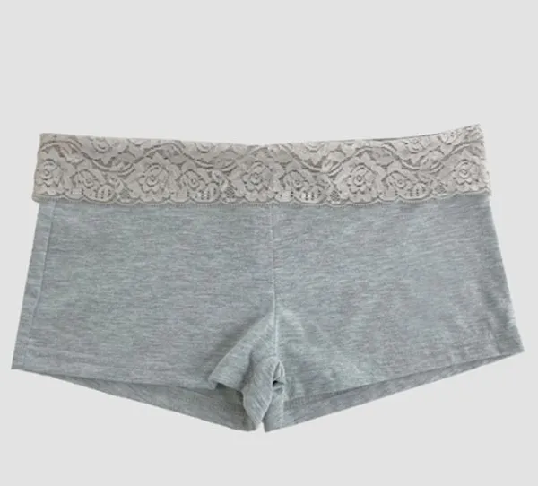 Comfortable and Breathable Lace Trim Shorts