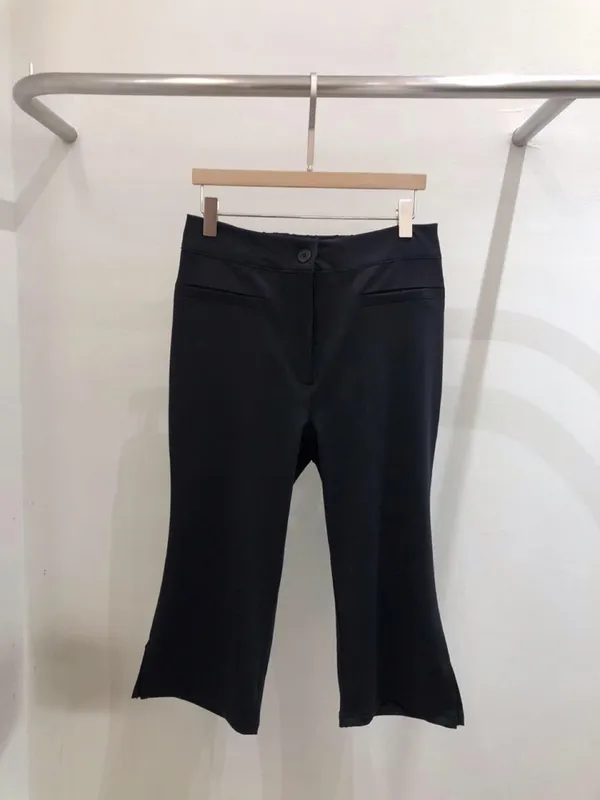 Stylish Black Slim Fit Cropped Pants - Elegant and Versatile