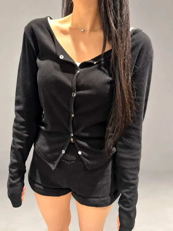 Stylish Black Cardigan for Women, Comfortable and Versatile