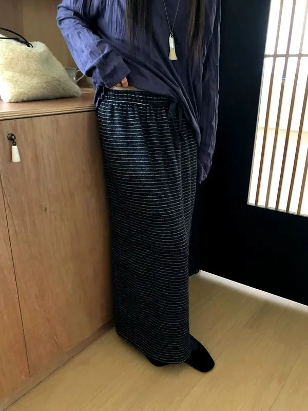 Stylish Striped Midi Skirt - Elegant and Comfortable