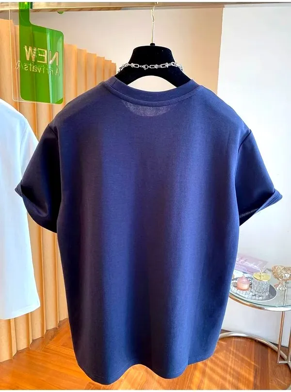 T-Shirt Lengan Pendek Warna Paduan Minimalis