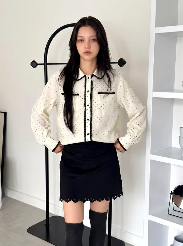 Stylish Polka Dot Shirt, Elegantly Versatile