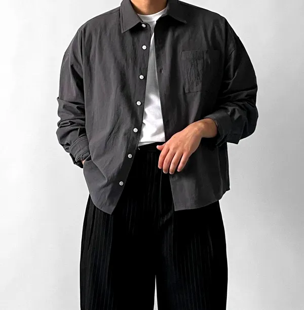 Stylish Men's Long Sleeve Shirt, Comfortable and Versatile for Various Occasions