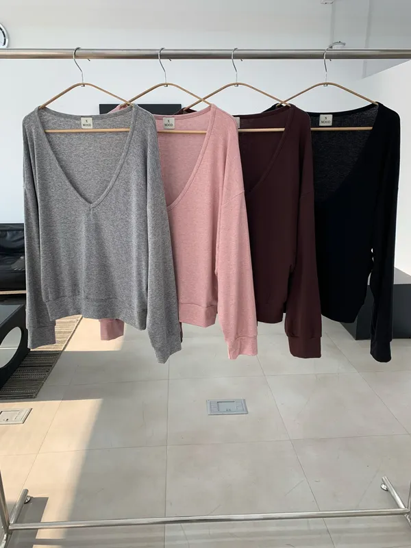 Chic Loose Fit Deep V-Neck Sweater