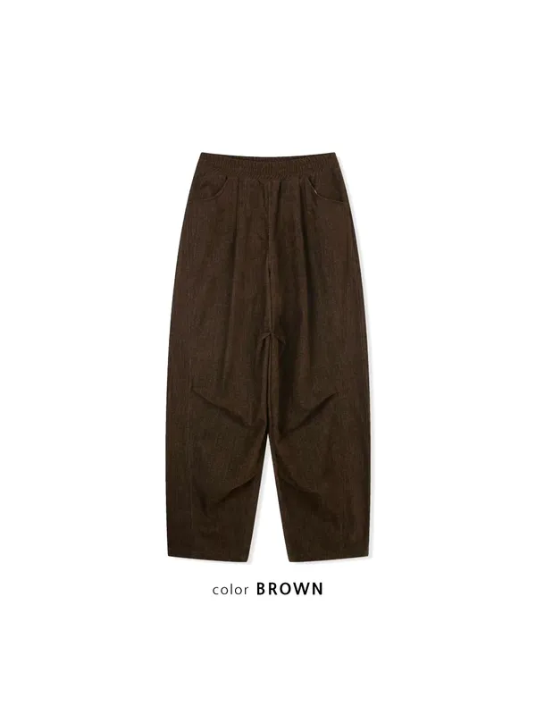 Stylish Casual Men's Pants, Comfortable Cotton, Classic Brown