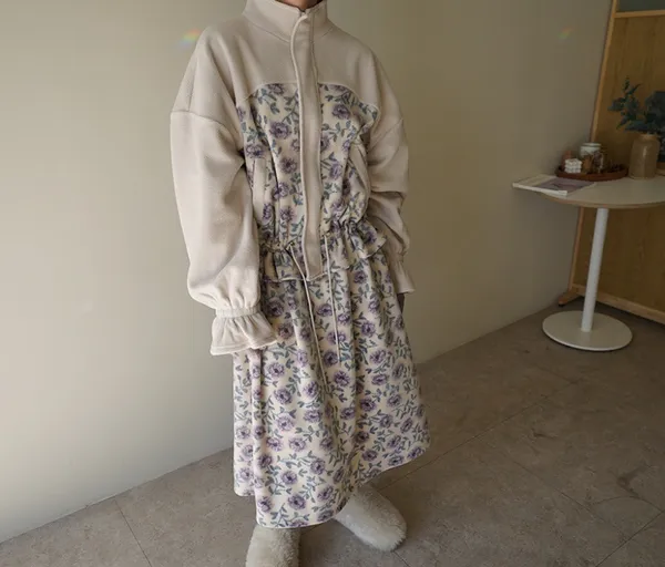 Gentle Floral Print Dress, Comfortable Casual Style