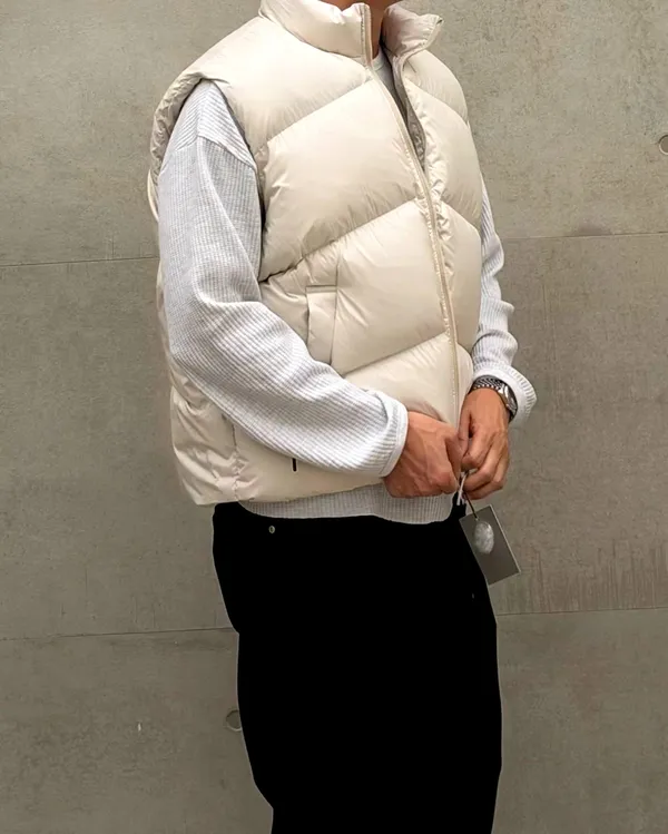 時尚男士輕便羽絨上衣，保暖舒適
