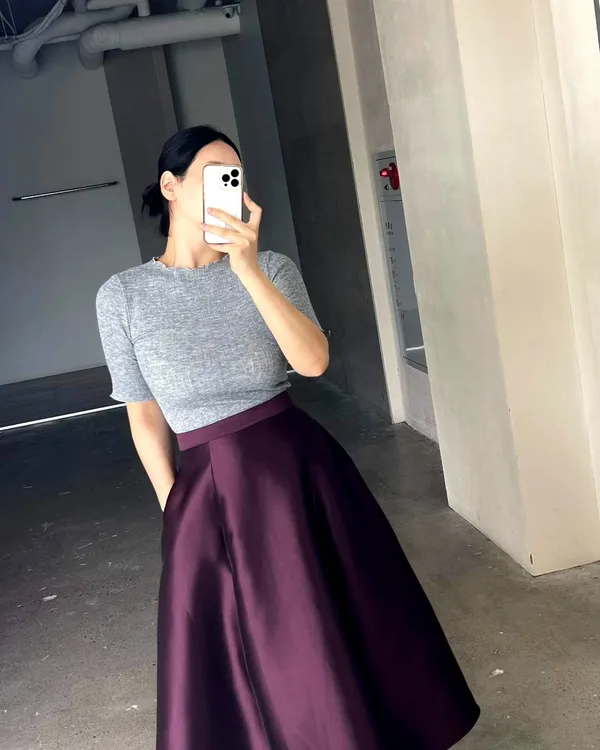 Minimalist Gray Women's Top, Comfortable and Versatile