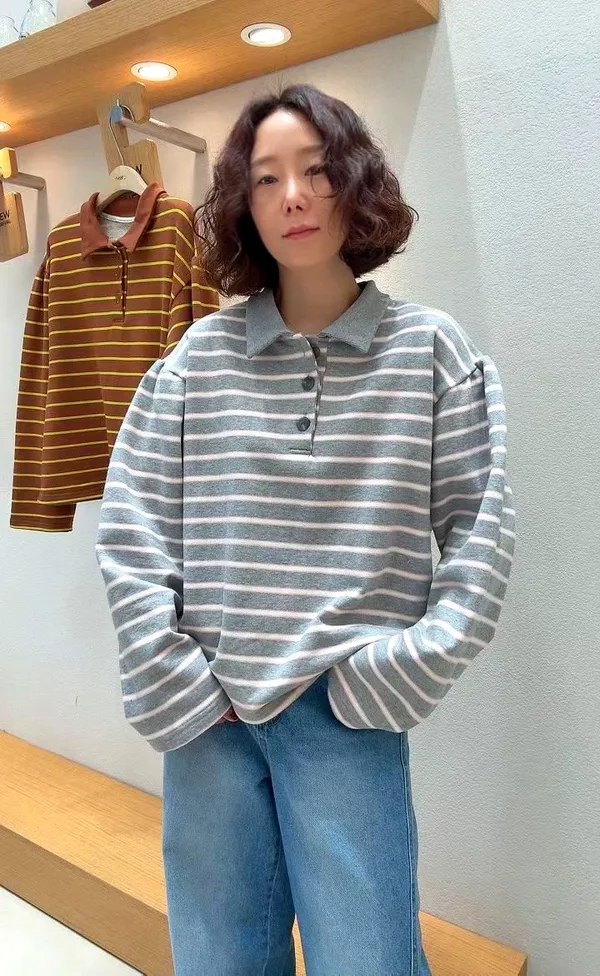 Loose Striped Women's Top - Comfortable and Casual Style