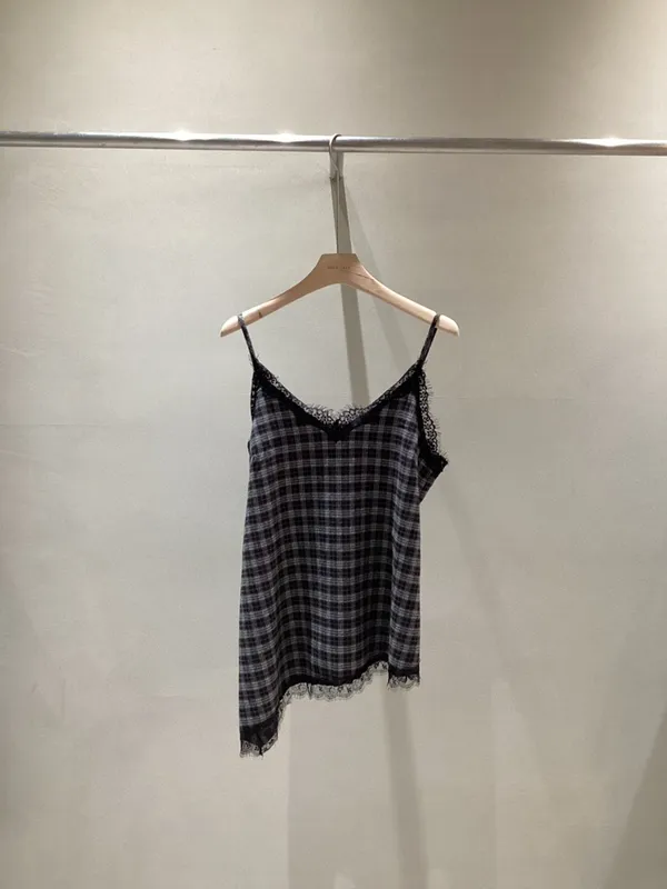 Elegant Plaid Camisole, Lightweight and Breathable