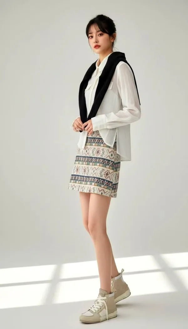 Trendy Printed Mini Skirt - Showcase Your Youthful Vibe