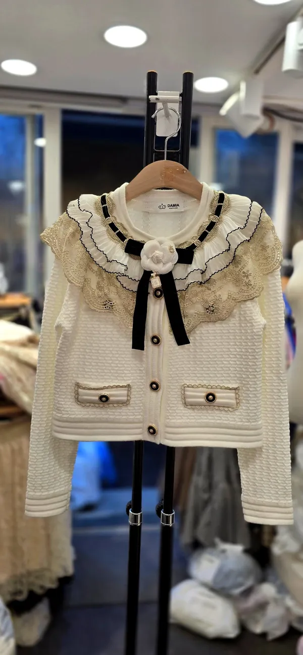 Elegant Lace Trim Women's Jacket, A Fashionable Versatile Outerwear