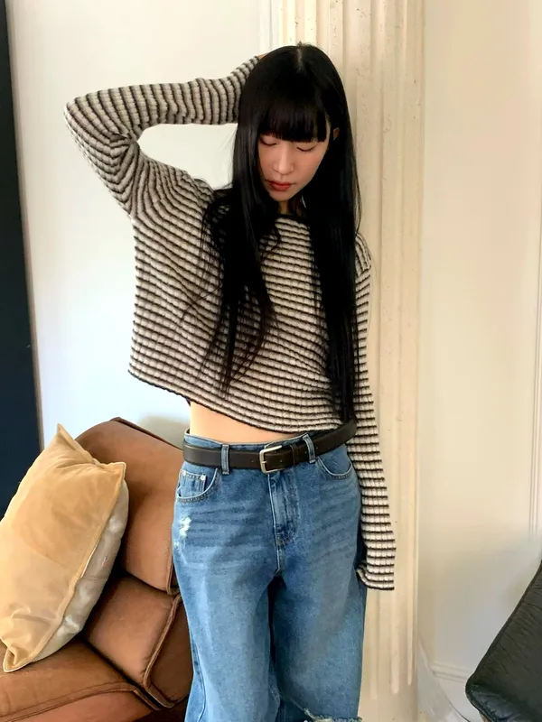 Fashion Striped Women's Top, Comfortable Casual Style