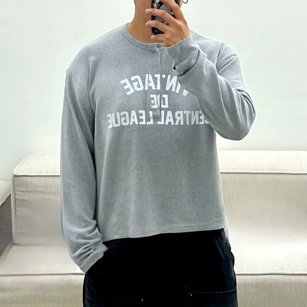 Stylish Casual Men's Long Sleeve T-Shirt - Comfortable and Versatile