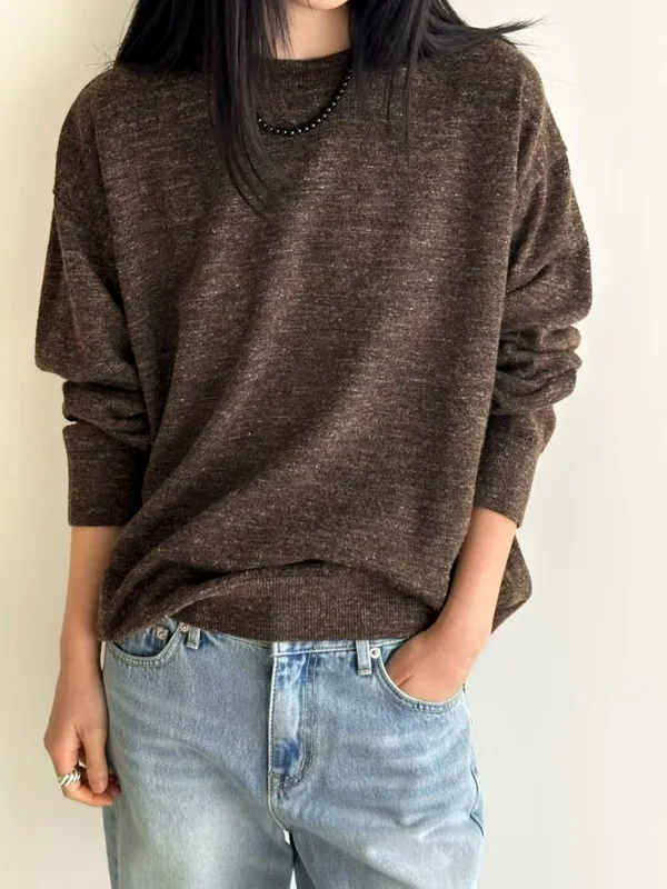Fashionable Loose Knit Top, Comfortable and Versatile