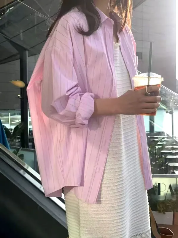 優雅條紋襯衫，輕松打造時尚氣質