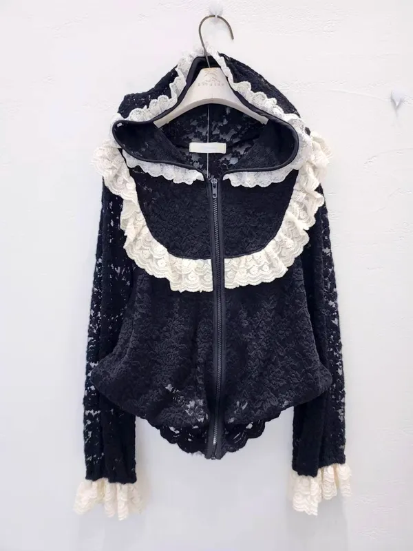 Lace Trim Women's Jacket, Elegant and Fashionable
