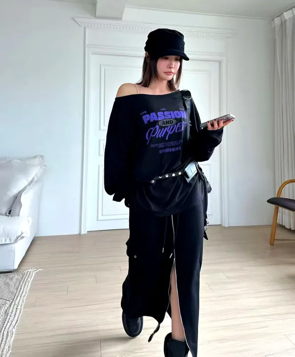 Trendy Loose-Fit Letter Print T-Shirt for a Casual Look