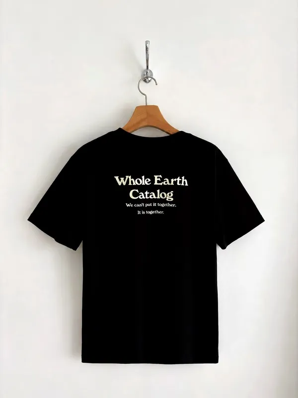 Minimalist Black Printed T-Shirt, Comfortable and Versatile