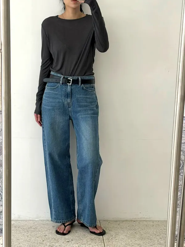 Stylish Loose-Fit Jeans, Comfortable and Versatile for Perfect Leg Silhouette