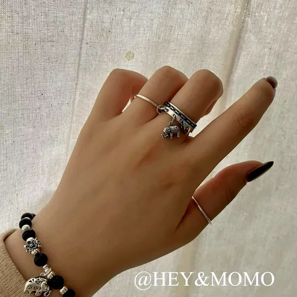 Exquisite Silver Jewelry for Women - Fashionable Bracelet and Ring Set Ring