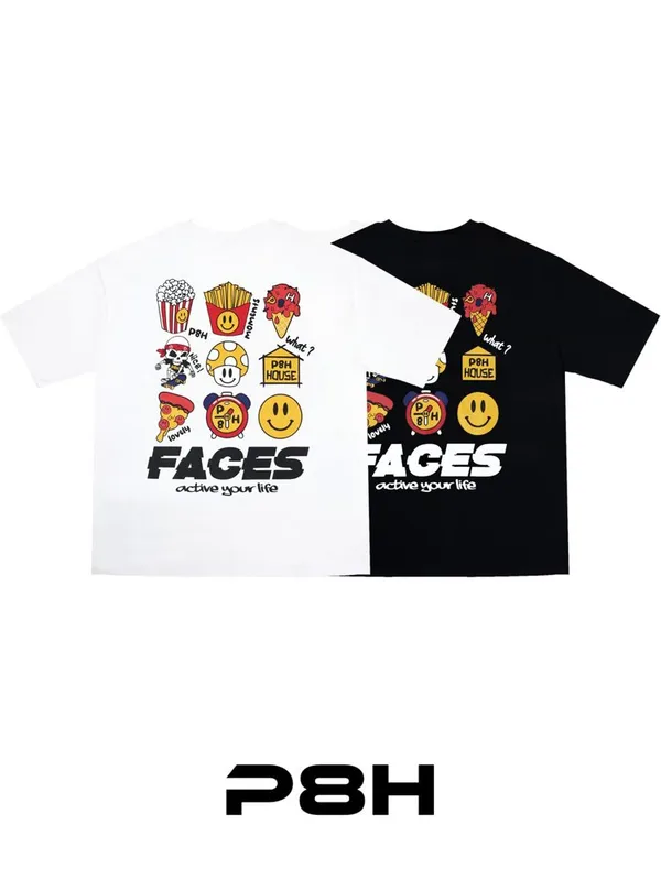 Creative Pattern Short Sleeve T-Shirt, Fashionable Casual Style